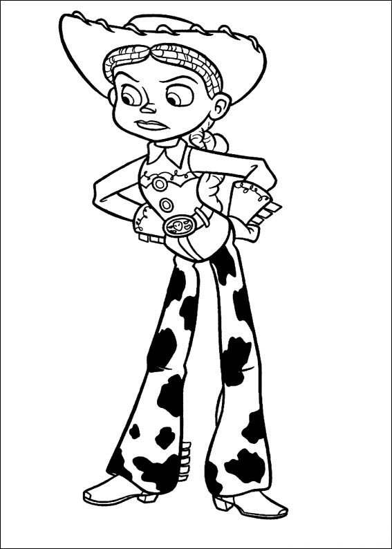 jessie from toy story coloring page  free printable