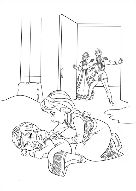 Anna Crying Coloring Page - Free Printable Coloring Pages for Kids