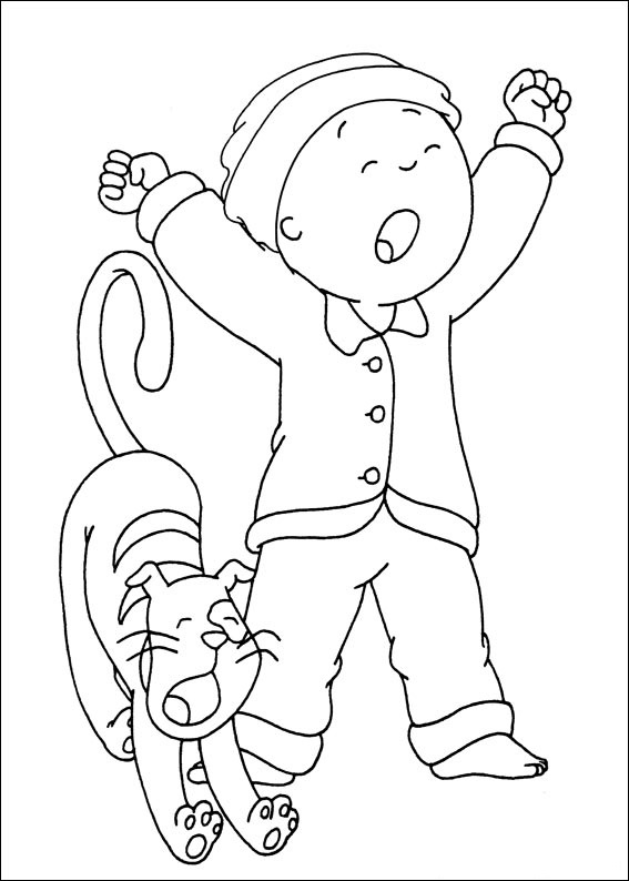 caillou printable coloring pages free