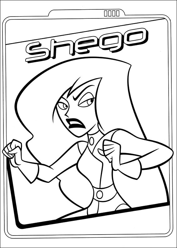 Shego Is Angry Coloring Page - Free Printable Coloring Pages for Kids