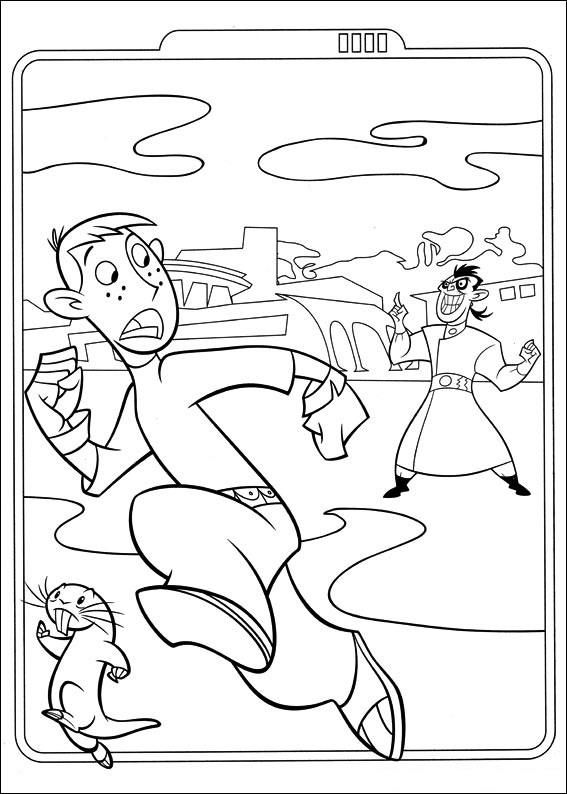 Ron And Fugus Running Coloring Page - Free Printable Coloring Pages for