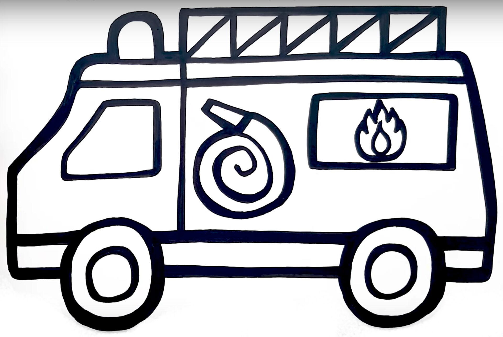 Printable Fire Truck To Color - Finally Some
