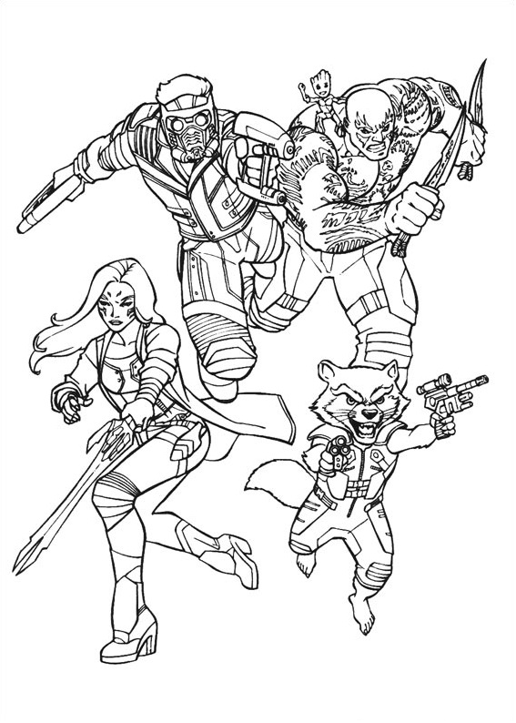 Guardians Of The Galaxy Coloring Pages - Free Printable Coloring Pages