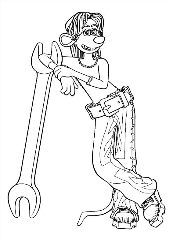 Rita With Wrench Coloring Page - Free Printable Coloring Pages for Kids