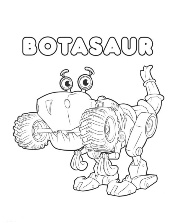 Botasaur In Rusty Rivets Coloring Page Free Printable