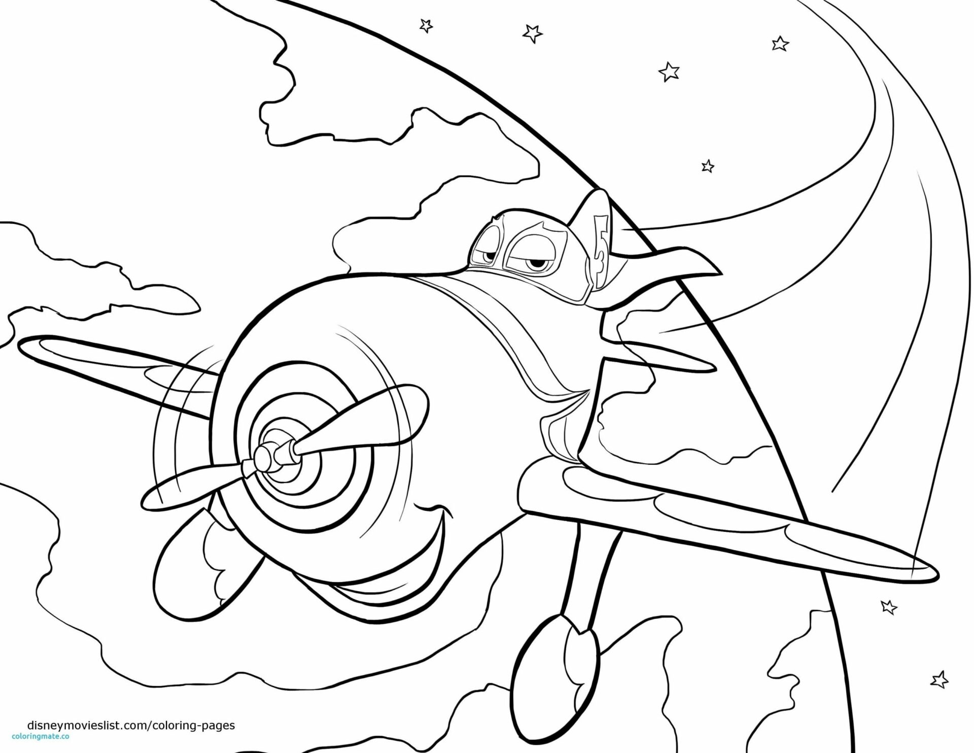 Smiling Airplane Coloring Page Free Printable Coloring Pages For Kids