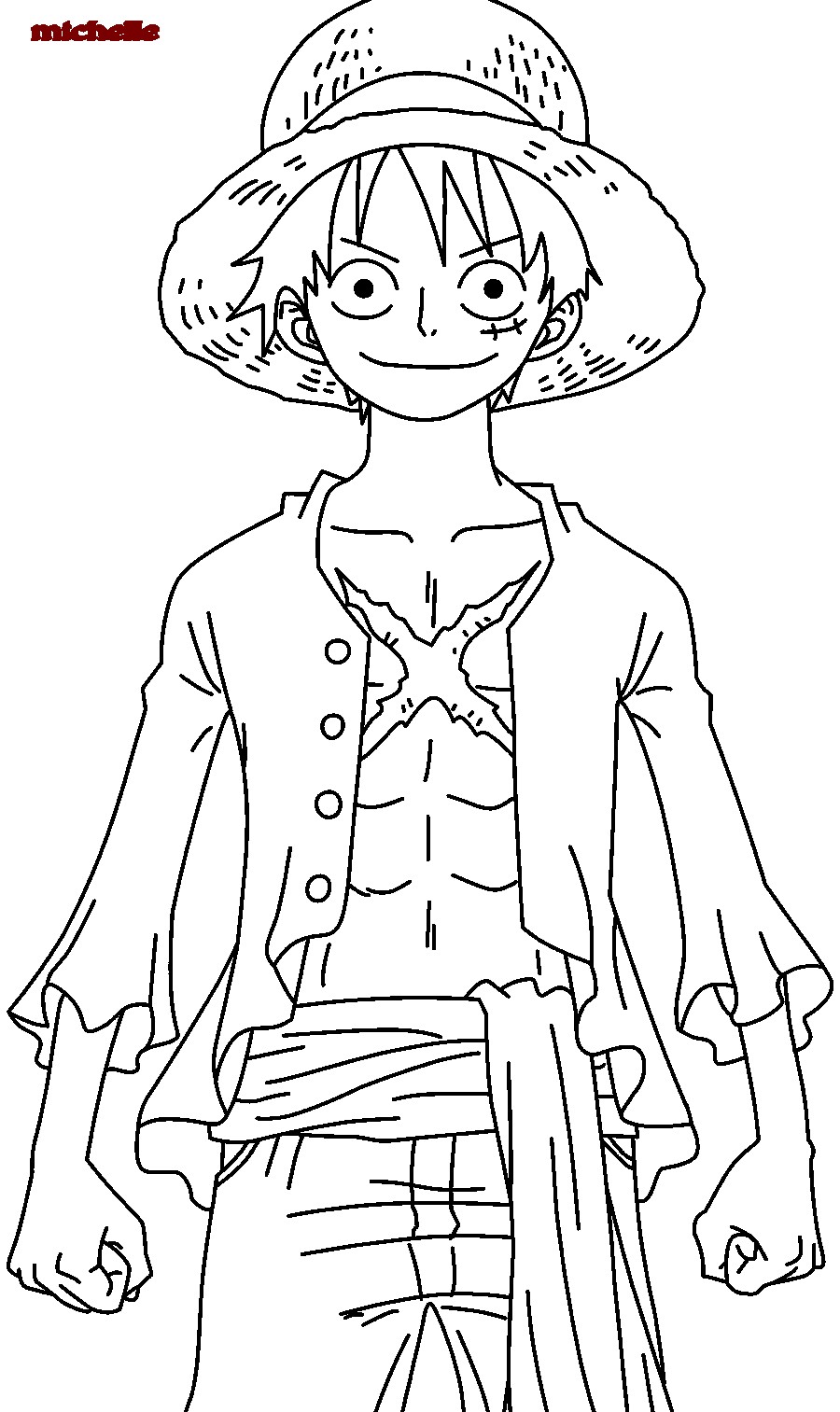 One Piece Luffy After 2 Years Coloring Page Free Printable Coloring Pages For Kids