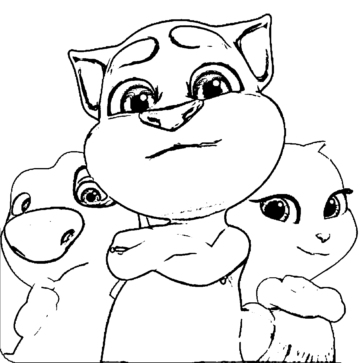 Talking Tom Coloring Pages - Free Printable Coloring Pages for Kids