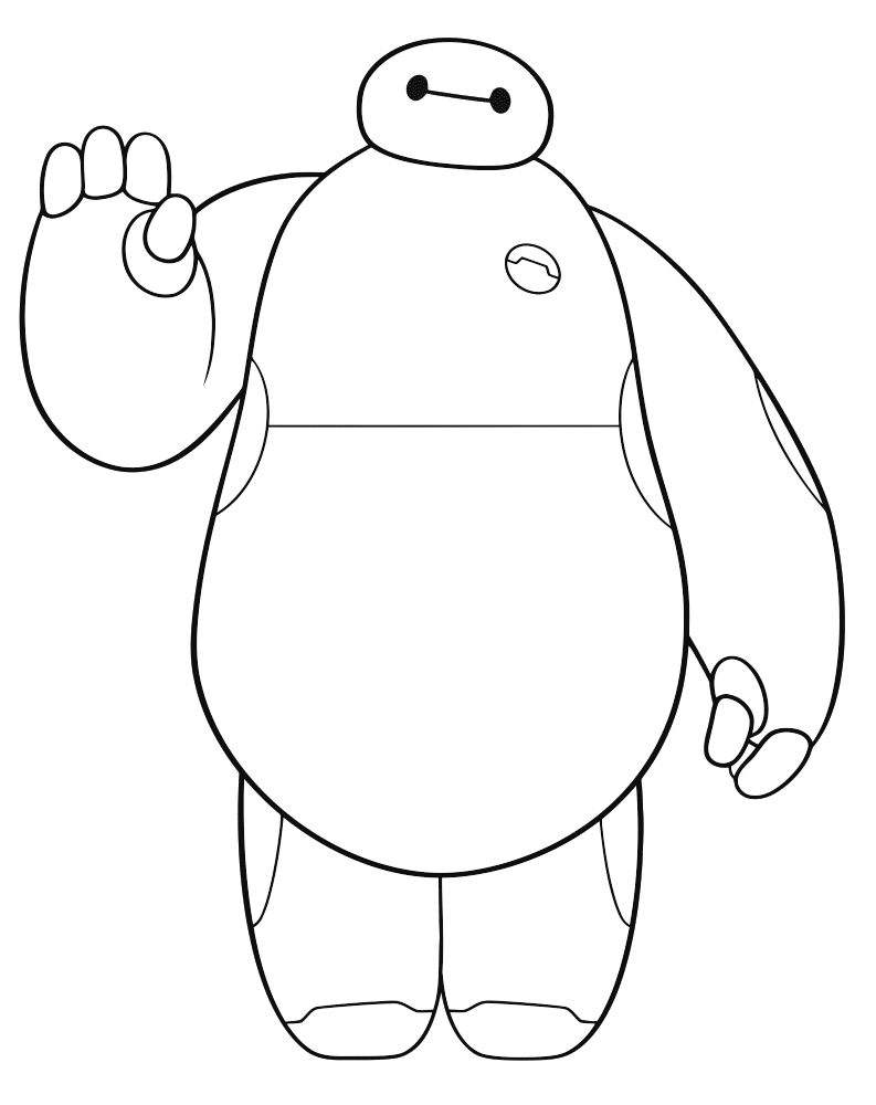 printable baymax coloring pages