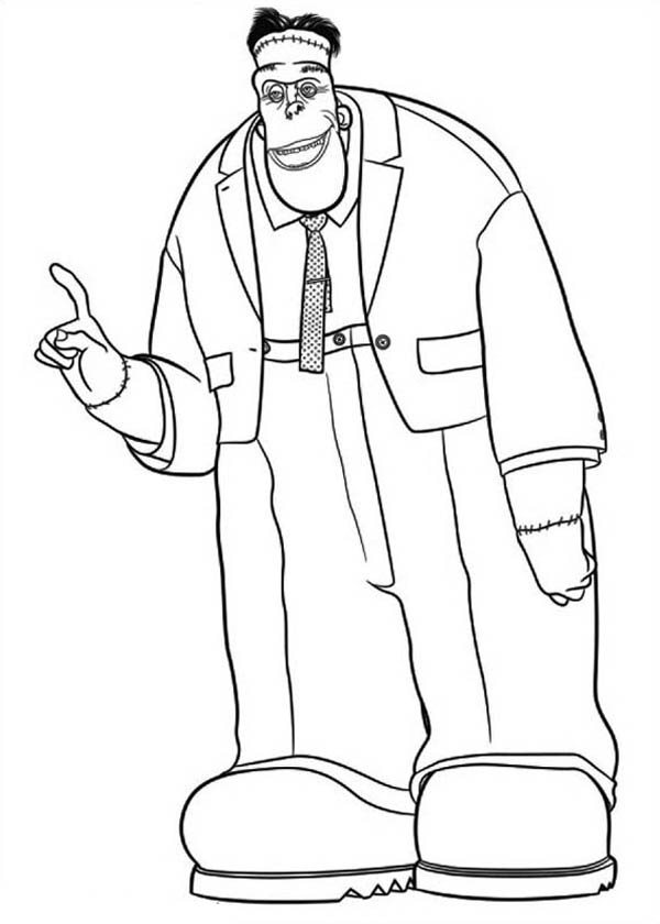 Monster Frankenstein Coloring Page - Free Printable Coloring Pages for Kids