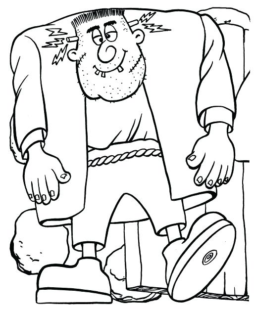 Big Fat Frankenstein Coloring Page - Free Printable Coloring Pages for Kids