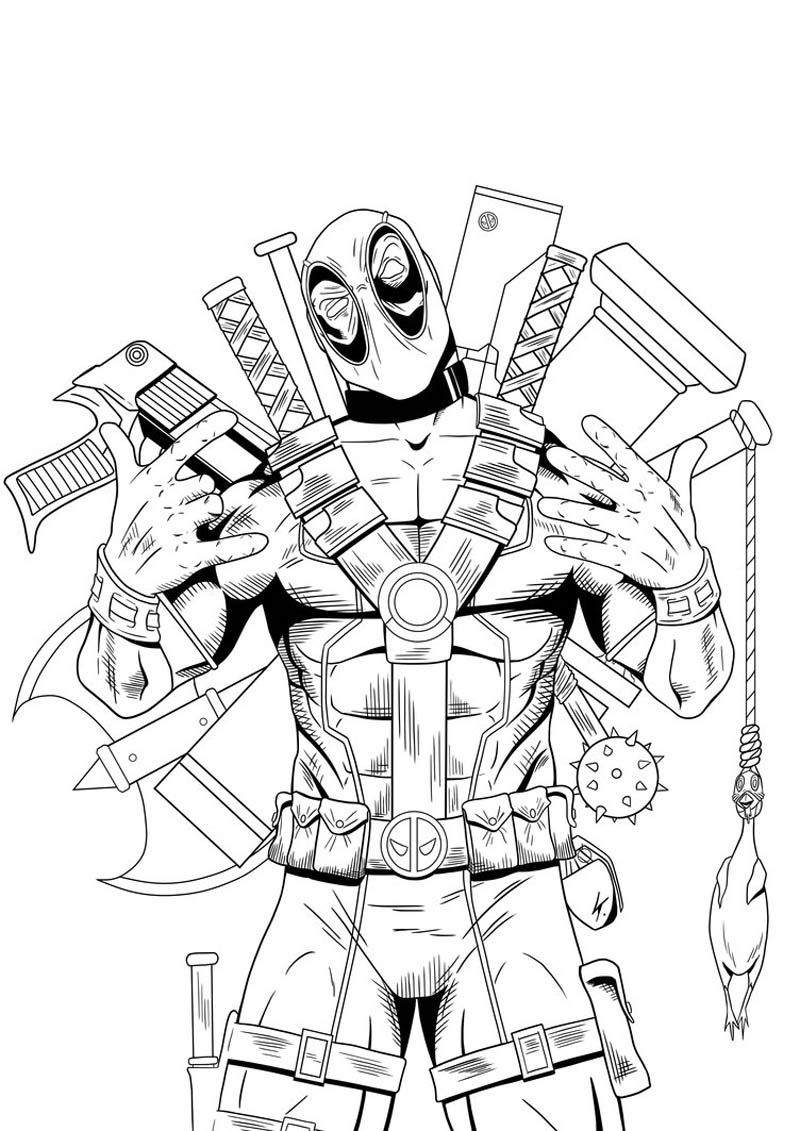 Deadpool Coloring Pages Free Printable Coloring Pages For Kids