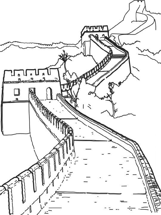 China S The Great Wall Coloring Page Free Printable Coloring Pages For Kids