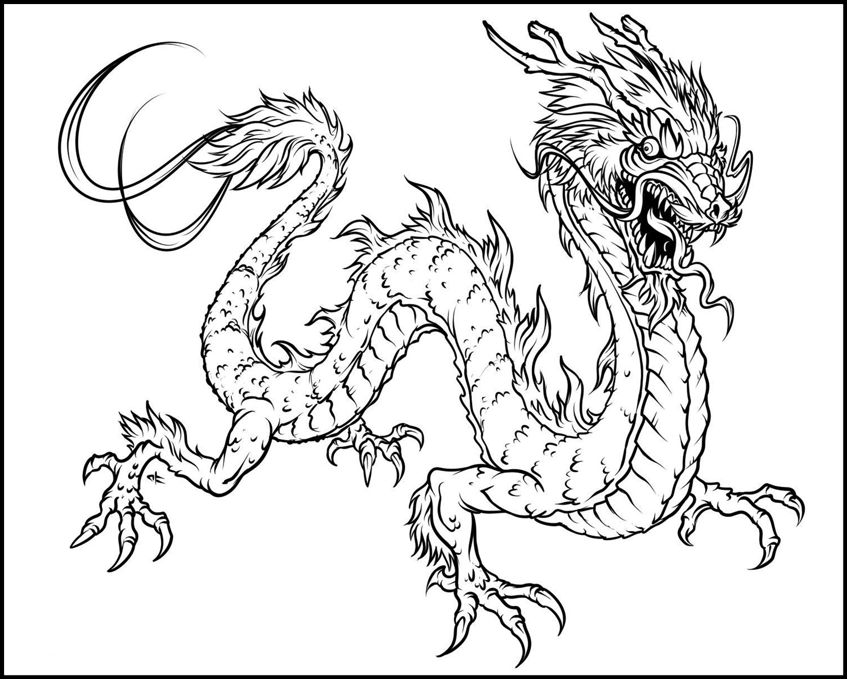 China's Dragon Coloring Page   Free Printable Coloring Pages for Kids