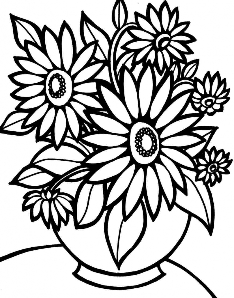 Beautiful Flower Vase Coloring Page Free Printable Coloring Pages For Kids