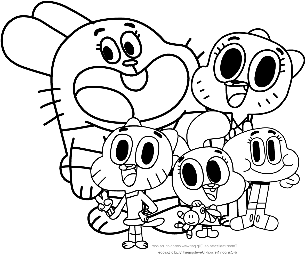 Gumball And Darwin Coloring Pages - Learny Kids