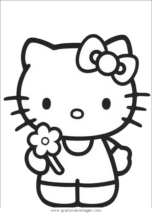 hello kitty valentines day coloring pages