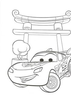 Mcqueen In Japan Coloring Page Free Printable Coloring