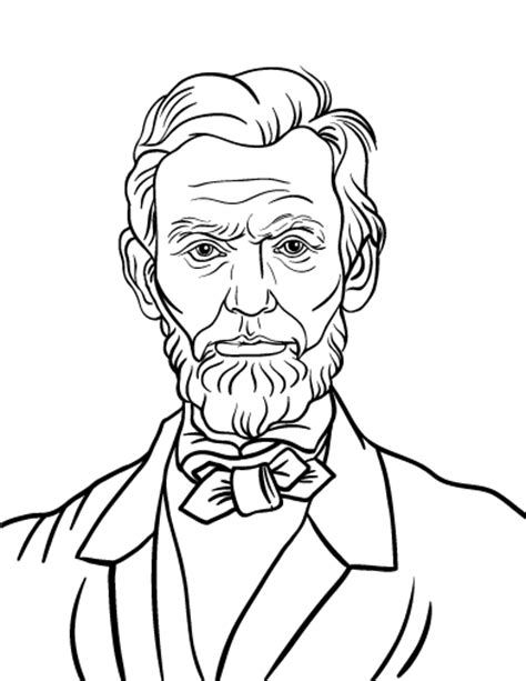 President Abraham Lincoln Serious Coloring Page Free Printable Coloring Pages For Kids