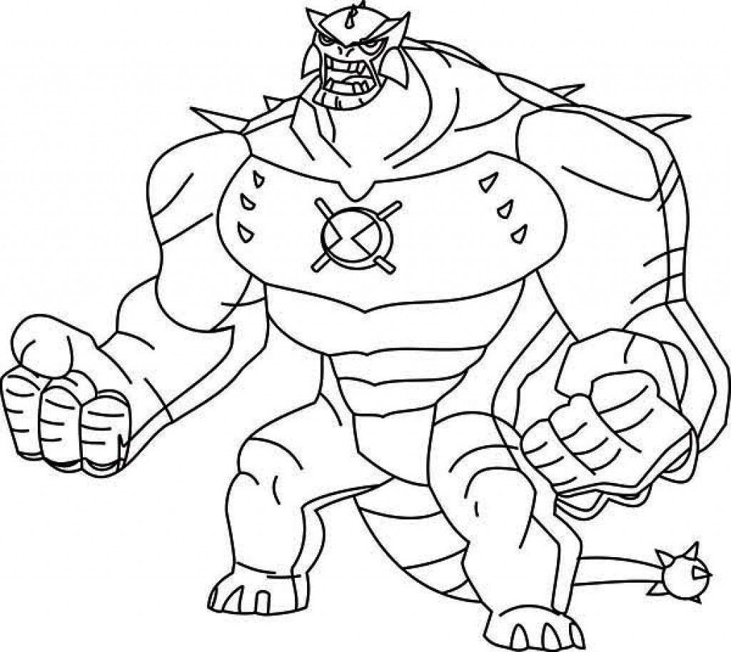 Ultimate Humungousaur Coloring Page - Free Printable Coloring Pages for Kids