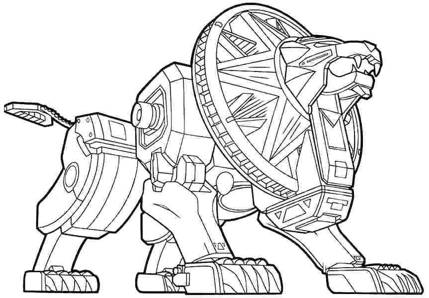awesome lion zord coloring page  free printable coloring
