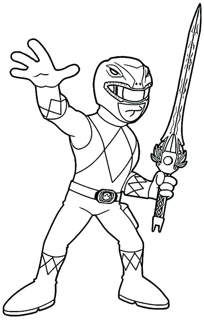Cute Power Ranger Coloring Page - Free Printable Coloring Pages for Kids