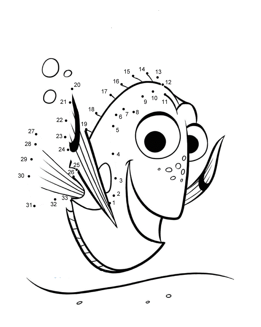 SpongeBob Dot To Dots Coloring Page - Free Printable Coloring Pages for