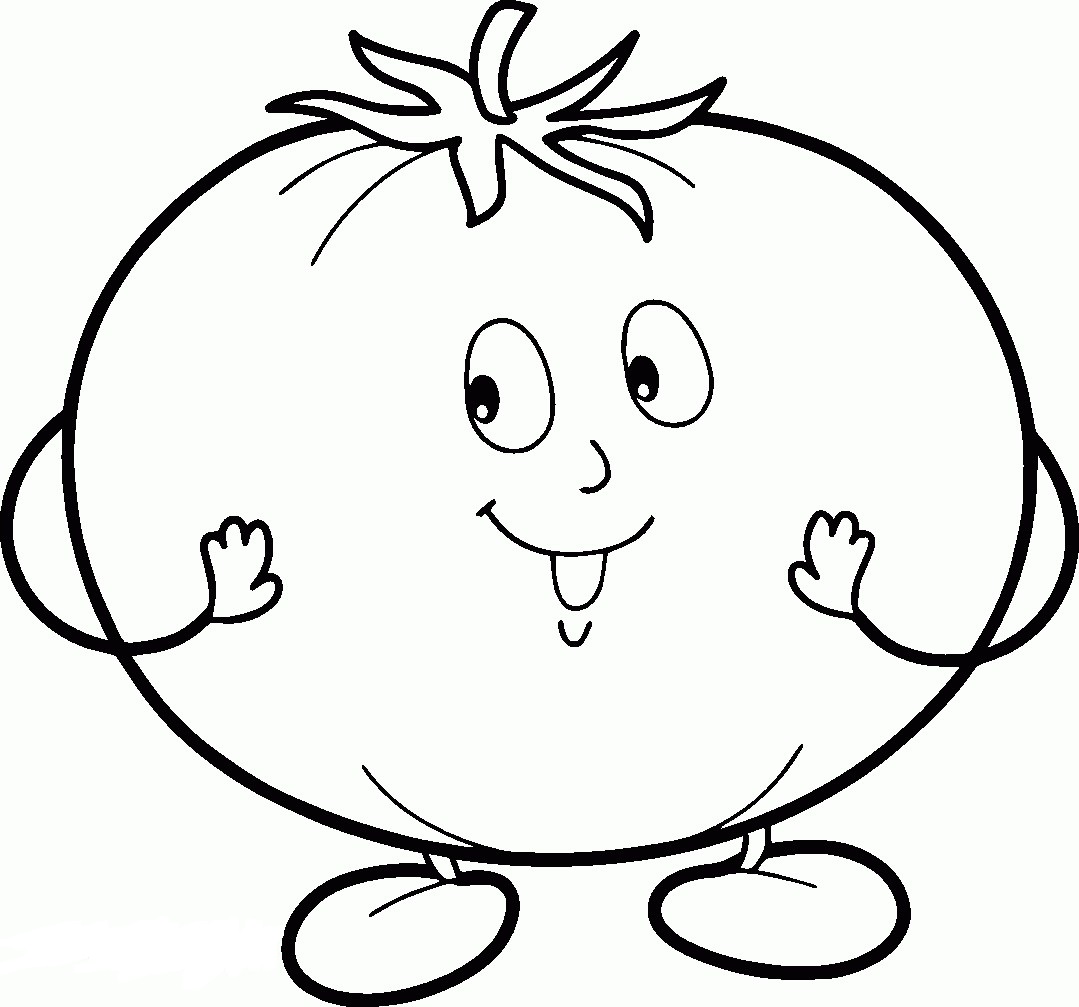 Cartoon Tomato Coloring Page Free Printable Coloring Pages For Kids