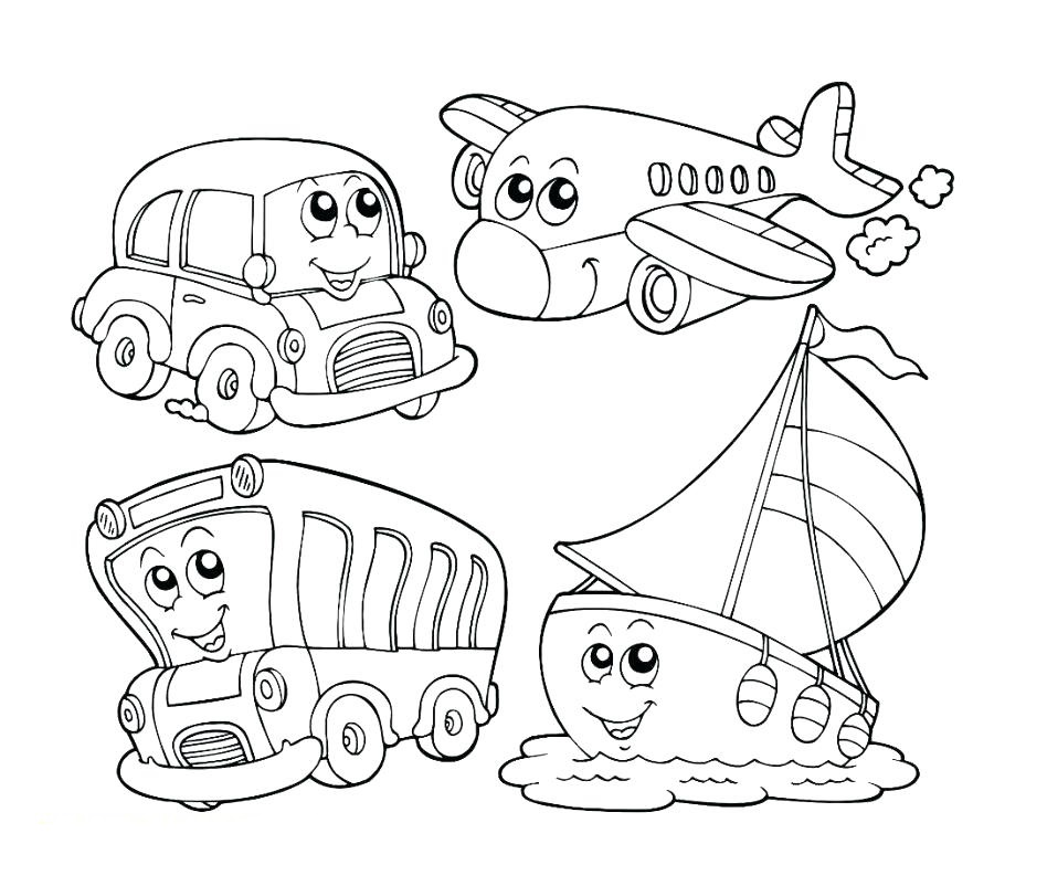 cartoon vehicles coloring page free printable coloring pages for kids