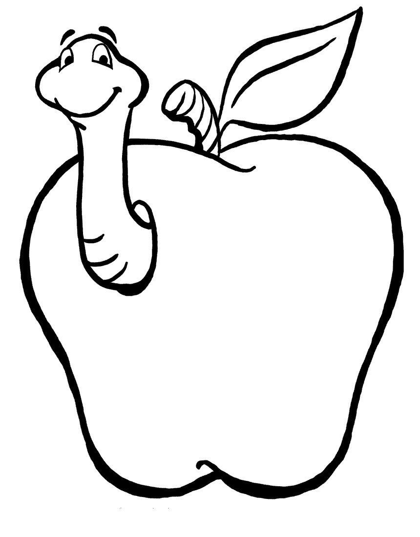 Download Worm In A Apple Coloring Page Free Printable Coloring Pages For Kids