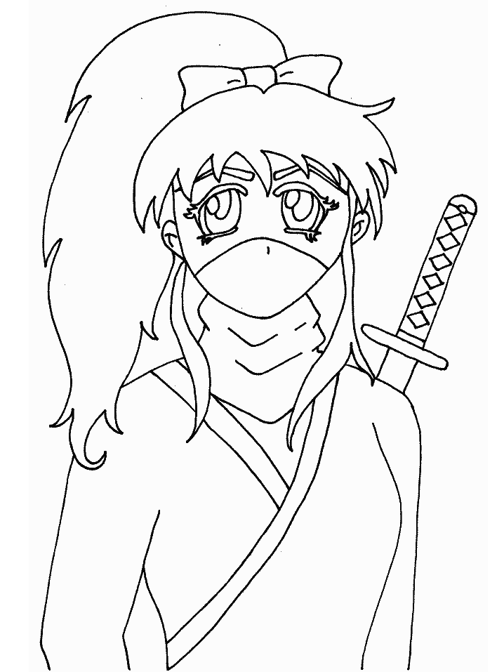 Lady Ninja Coloring Page Free Printable Coloring Pages For Kids
