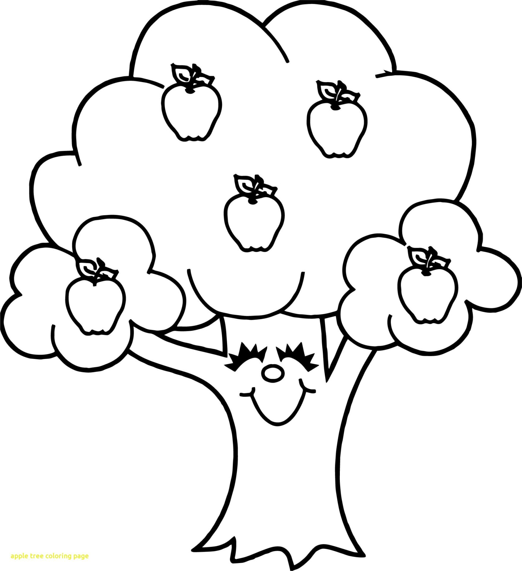 Cute Apple Tree Coloring Page Free Printable Coloring Pages For Kids