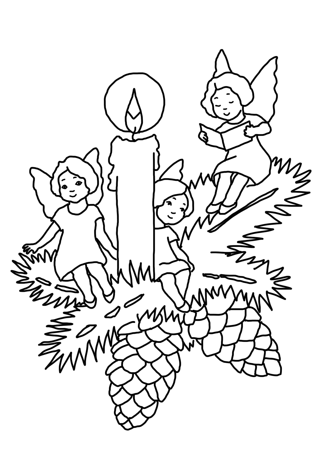 angel coloring pages for christmas