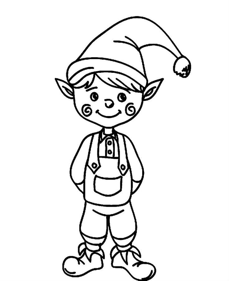 girl elf coloring pages