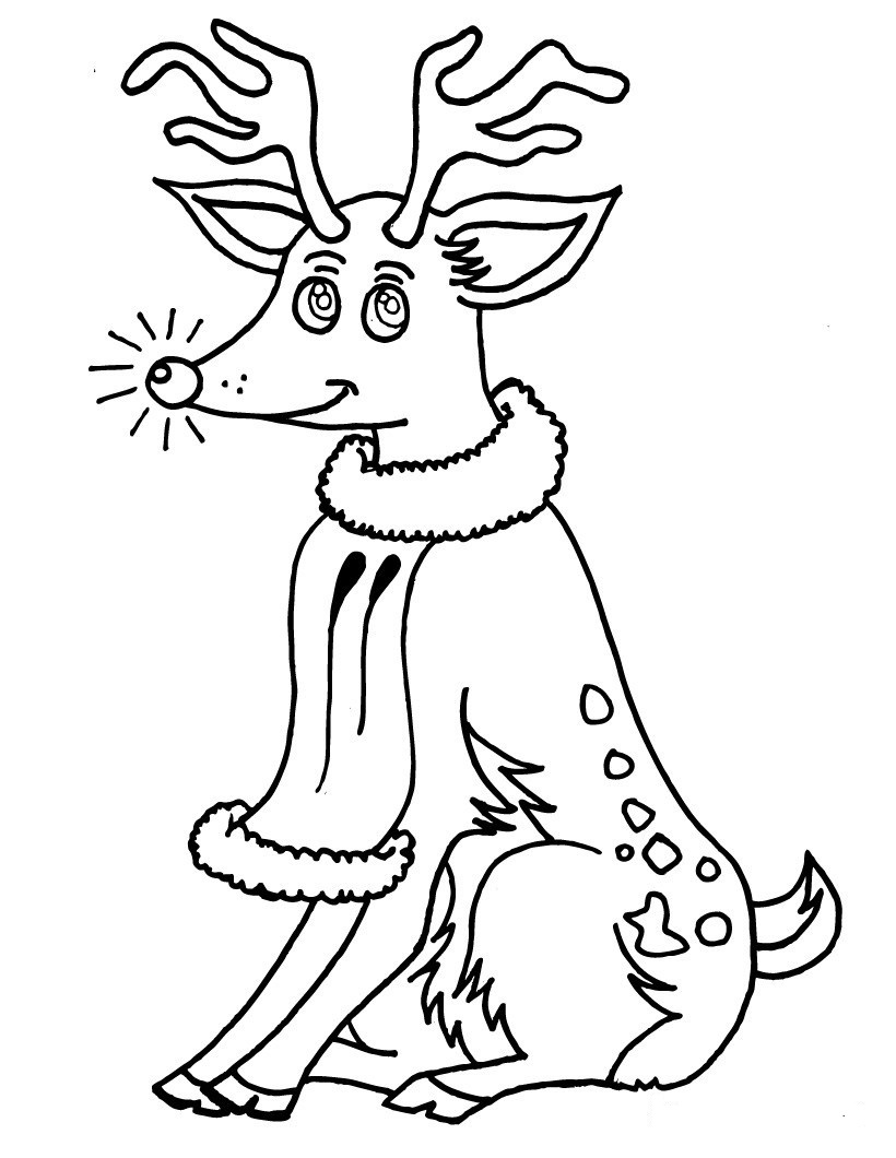 Download Reindeer With Beautiful Eyes Coloring Page - Free ...