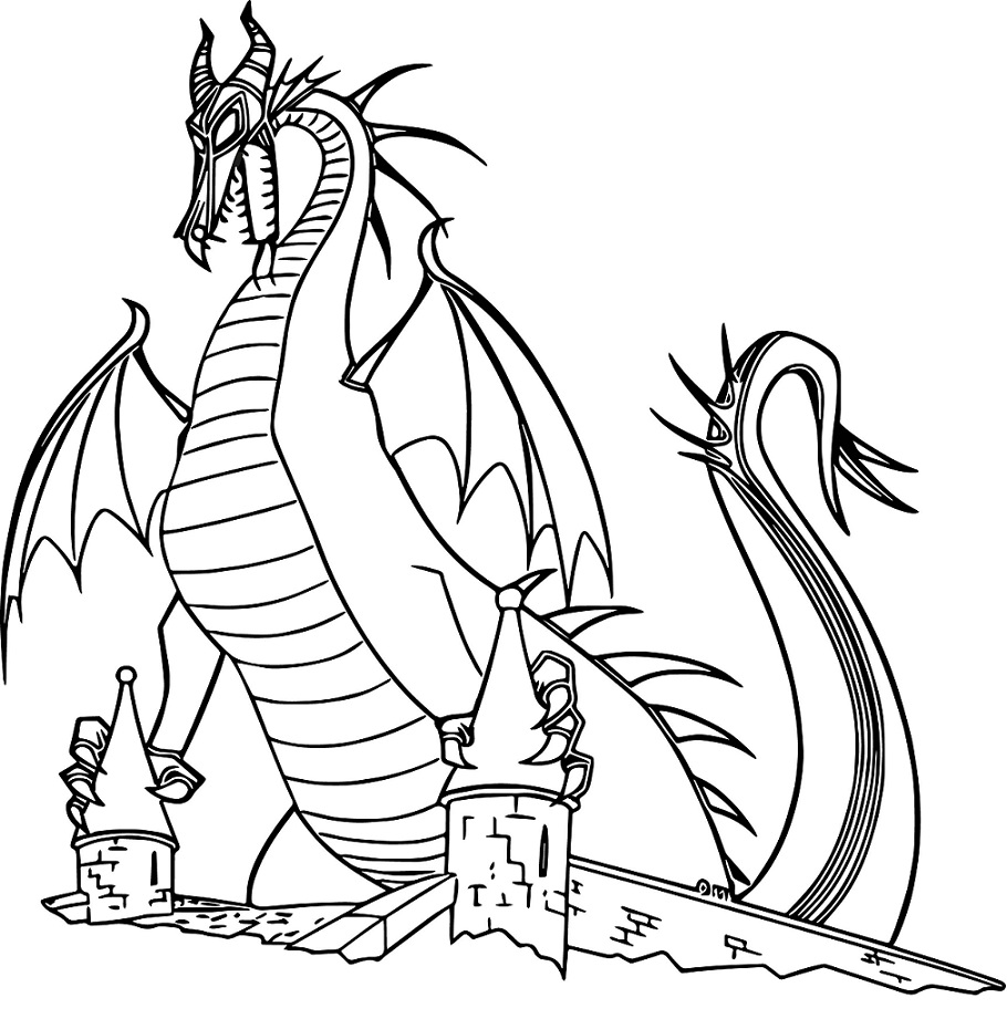 Evil Dragon Coloring Page   Free Printable Coloring Pages for Kids