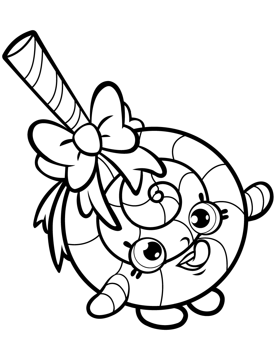 Cute Sweet Candy Shopkins Coloring Page   Free Printable Coloring ...