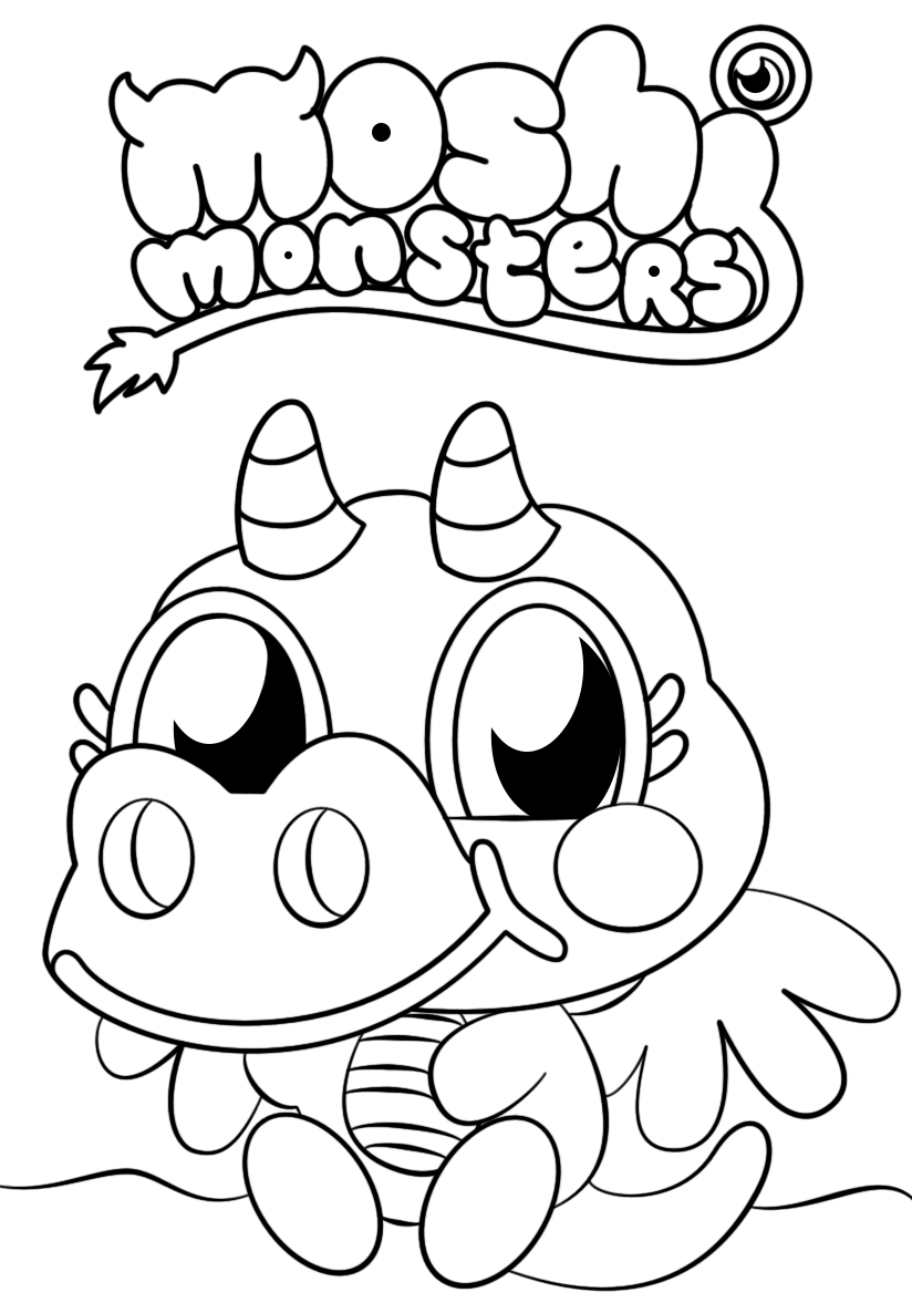 Download Cute Moshi Monster Coloring Page - Free Printable Coloring ...