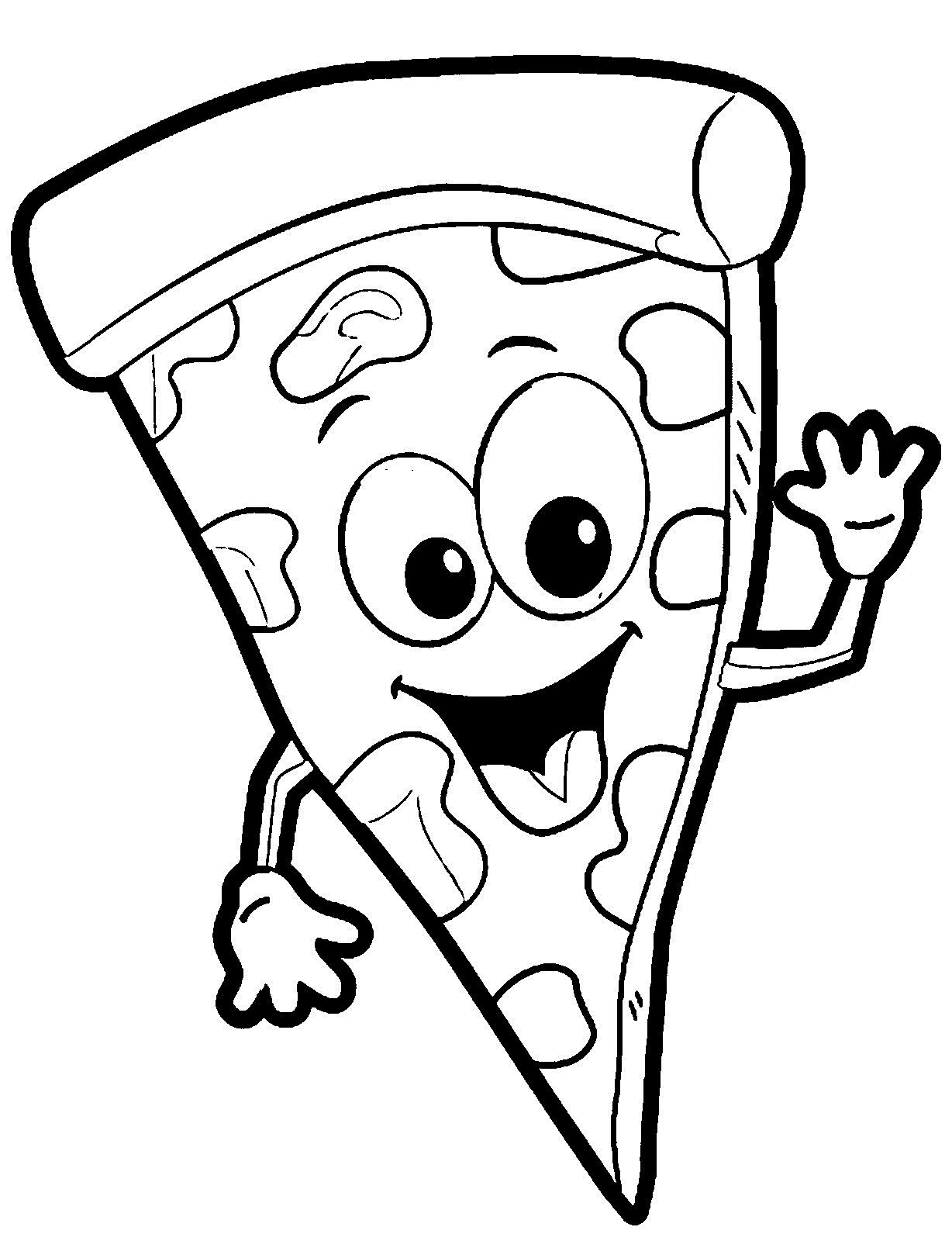 Pizza Malvorlagen - Kostenlose druckbare Malvorlagen für Kinder