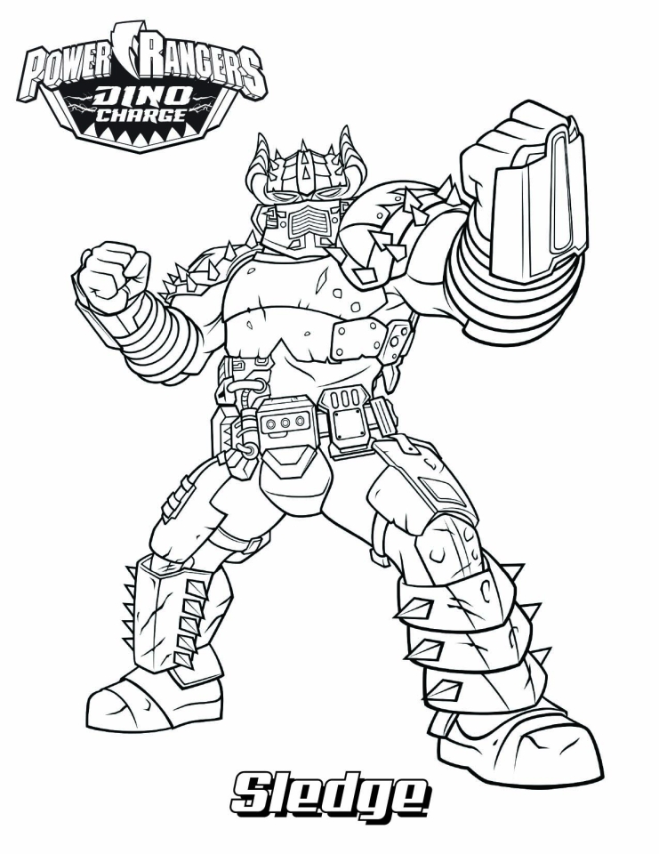 sledge in power rangers coloring page  free printable