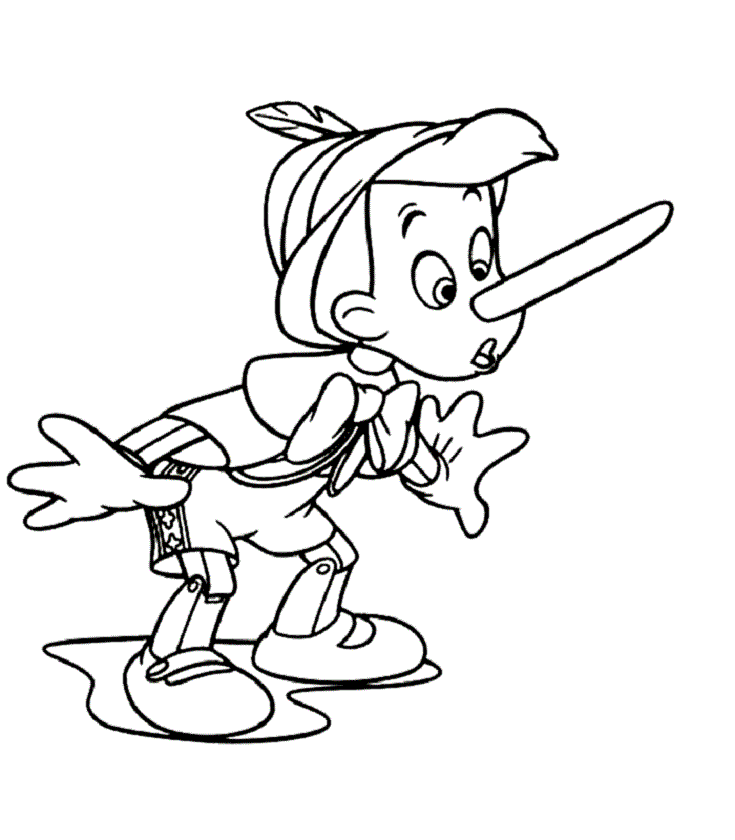 Pinocchio Is Lying Coloring Page - Free Printable Coloring Pages for Kids