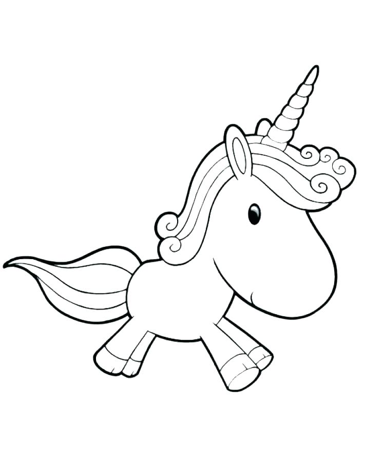 little cute unicorn coloring page  free printable coloring
