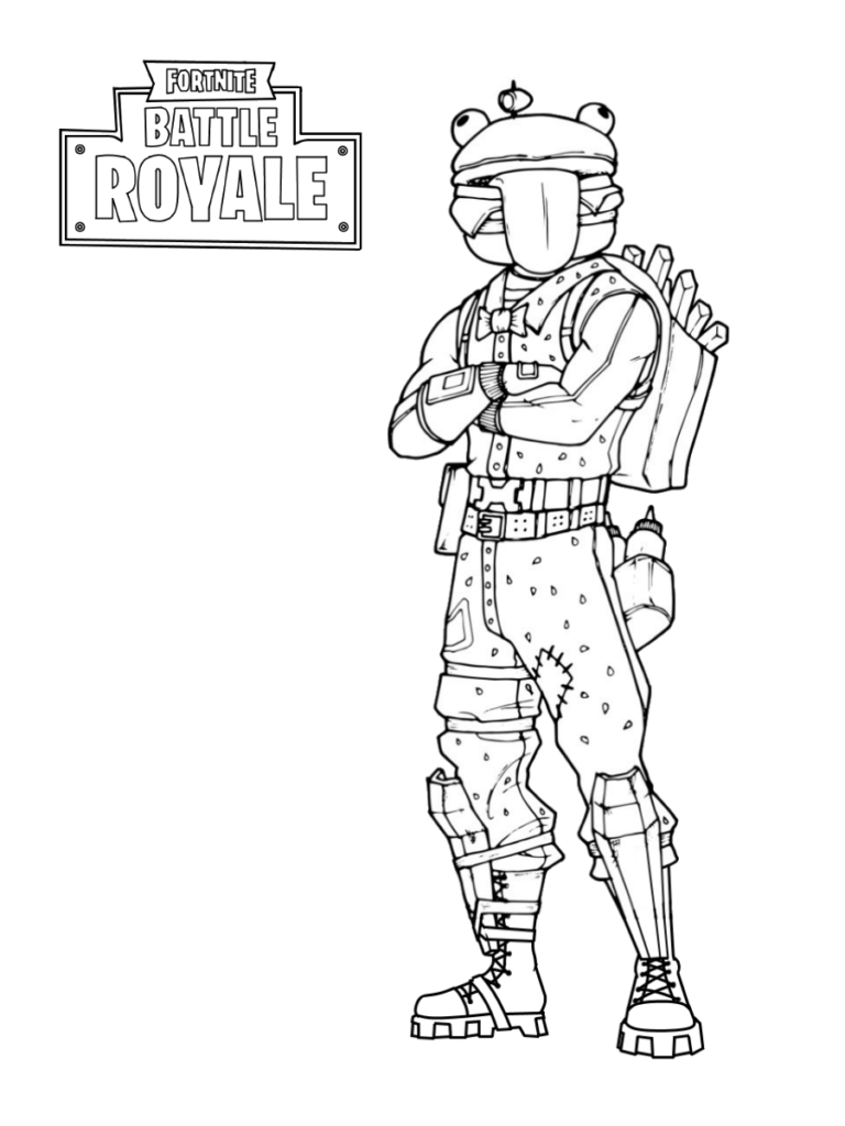 Durr Burger Fortnite Coloring Page - Free Printable Coloring Pages for