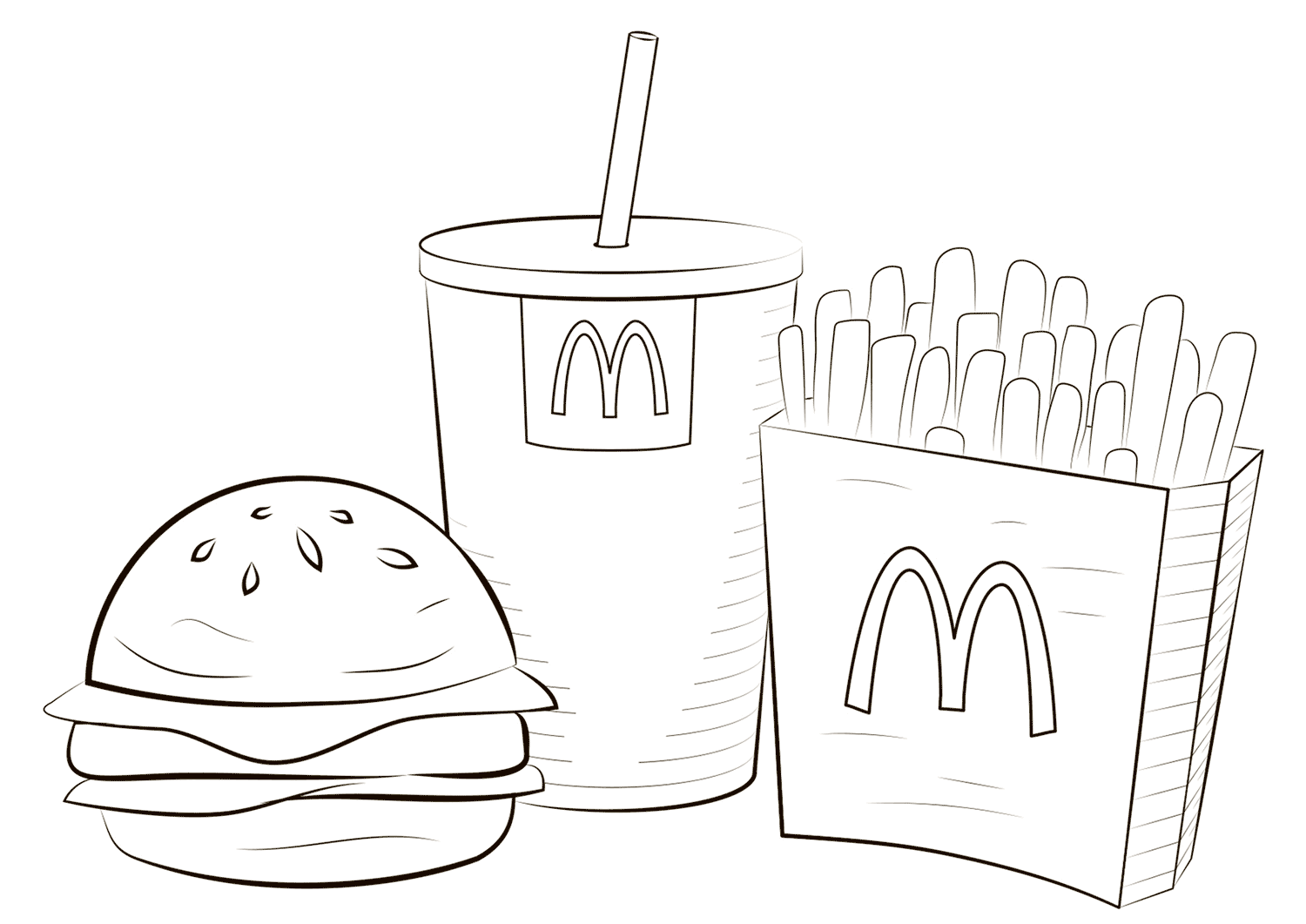 McDonald Food Coloring Page   Free Printable Coloring Pages for Kids