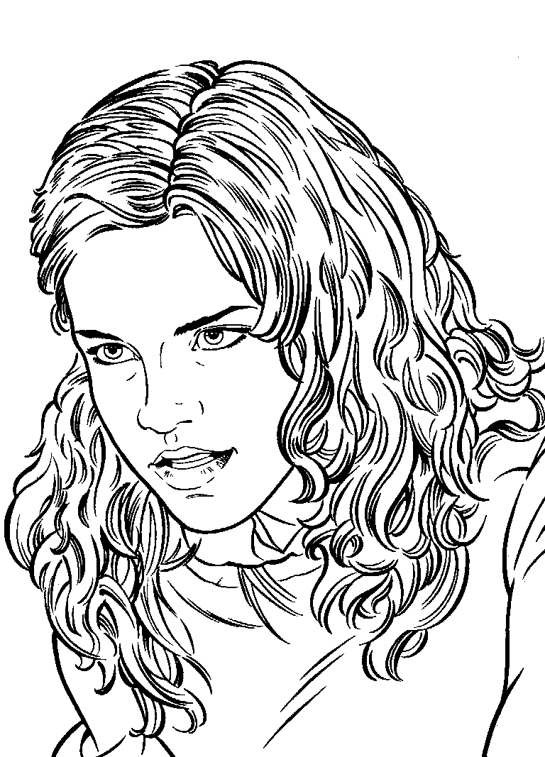 Cute Hermione Coloring Page - Free Printable Coloring Pages for Kids