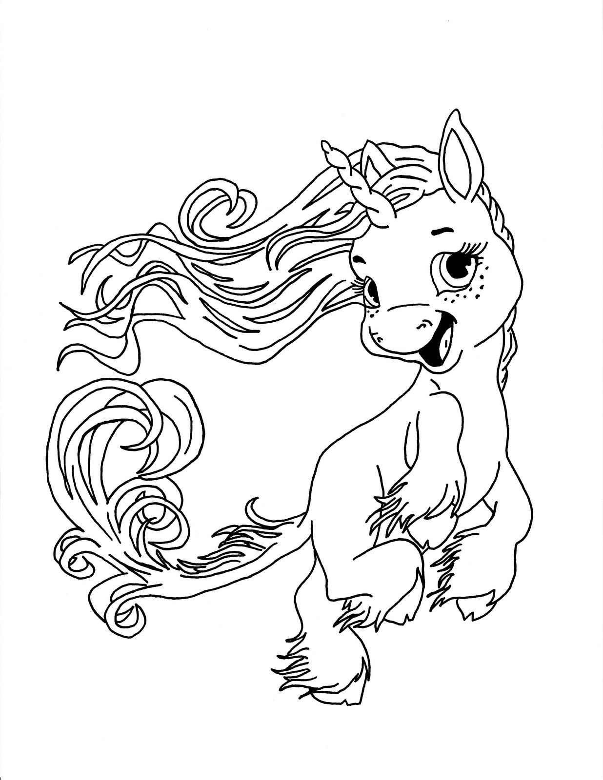 Magical Baby Unicorn Coloring Page   Free Printable Coloring Pages ...