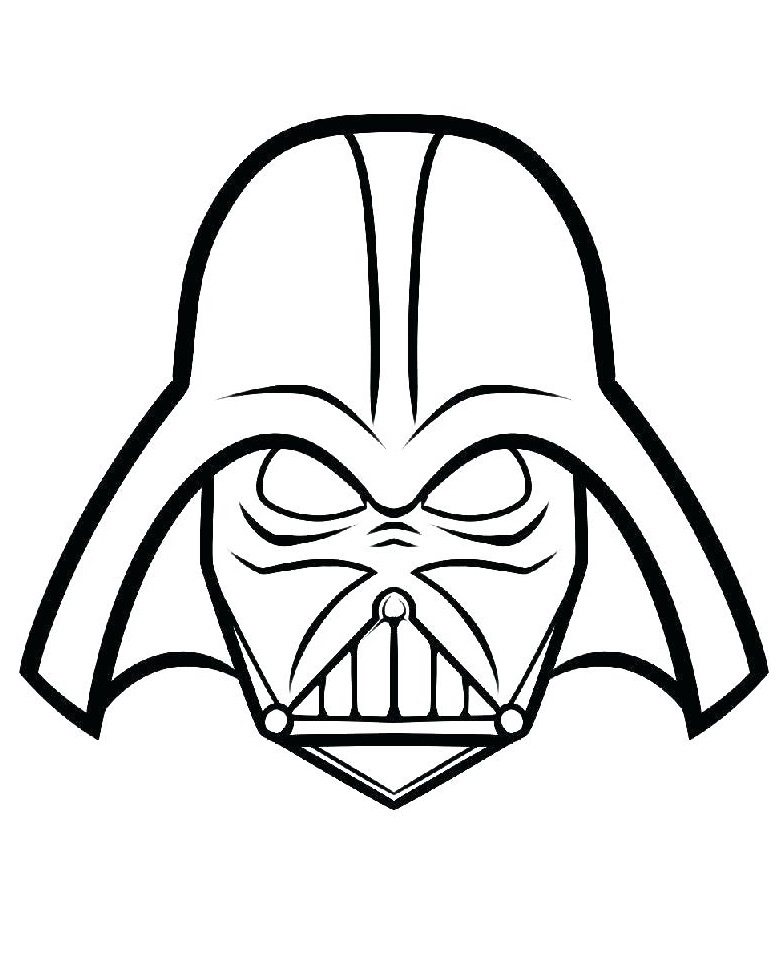 Darth Vader #39 s Mask Coloring Page Free Printable Coloring Pages for Kids