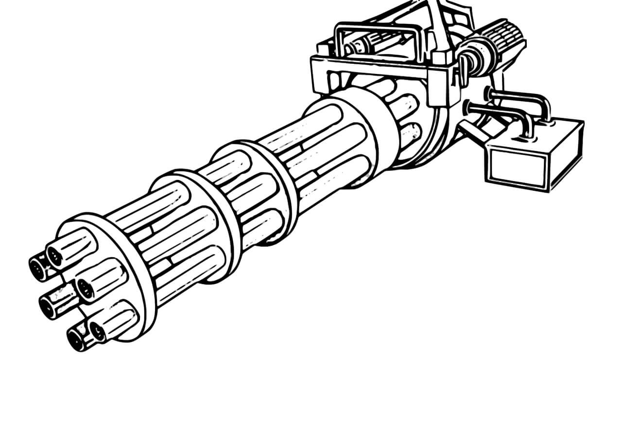 Machine Gun Coloring Pages - Free Printable Coloring Pages for Kids