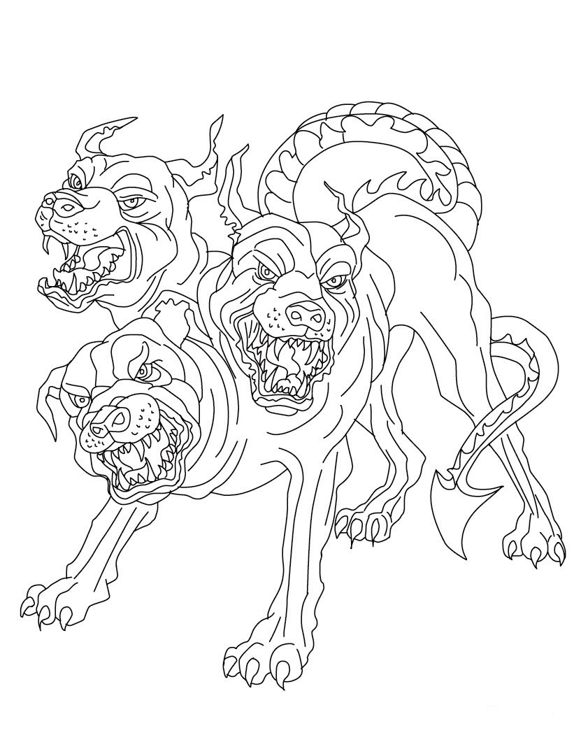 Cerberus Coloring Pages   Free Printable Coloring Pages for Kids