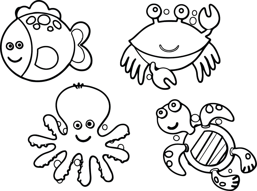 20 Sea Animals Coloring Page   Free Printable Coloring Pages for Kids